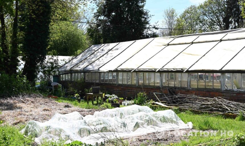Walled garden and greenhouse on private heritage estate