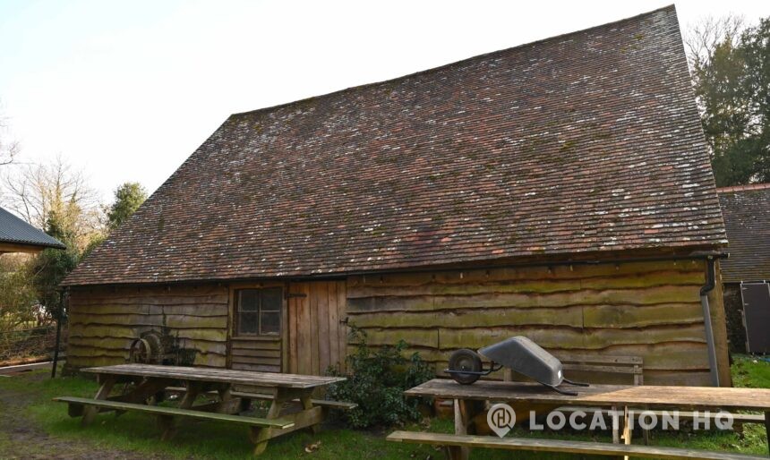 Traditional barns and stone outbuildings on period property