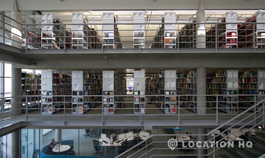multi floor modern library