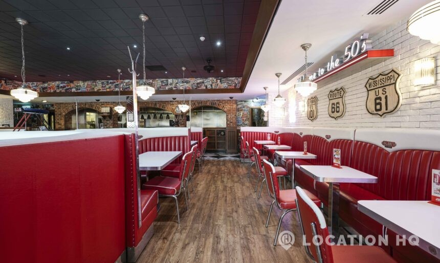 Restaurant booth film location