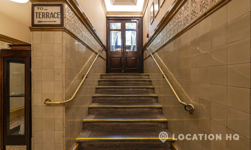 tiled stair