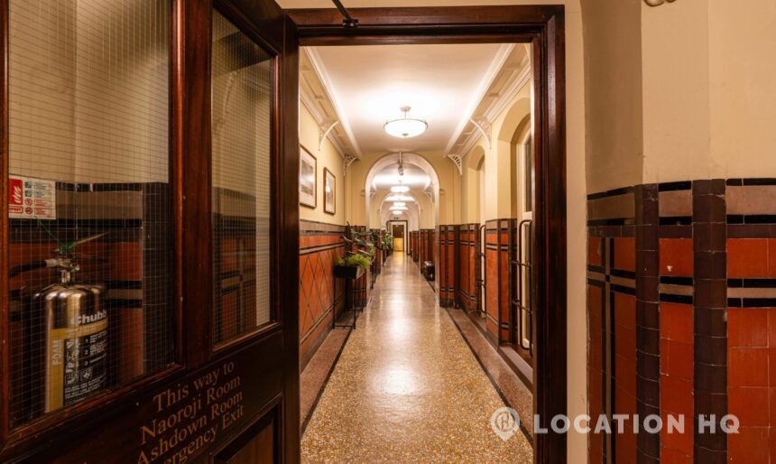 period hotel building corridor