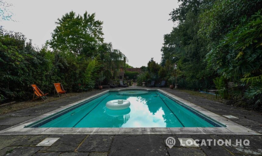 Swimming pool for filming