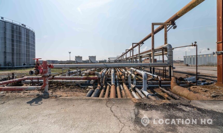 oil refinery film location London