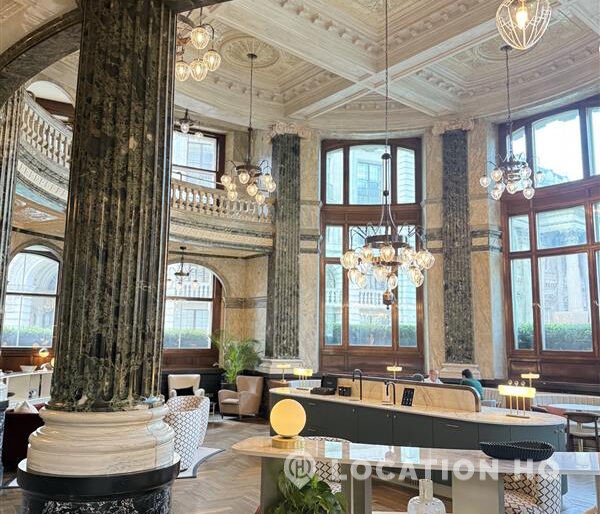 Posh bank lobby