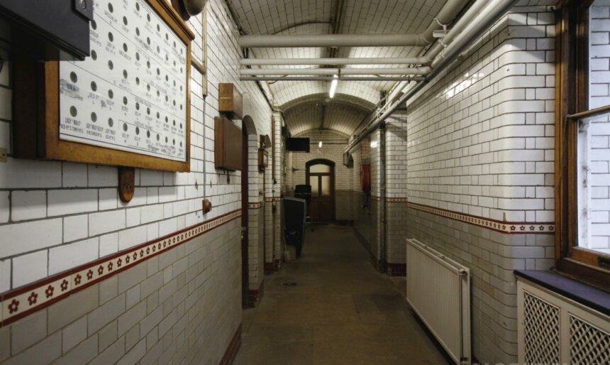 tiled corridor basement filming