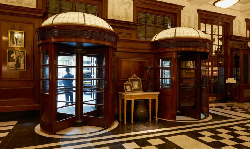 wooden revolving doors