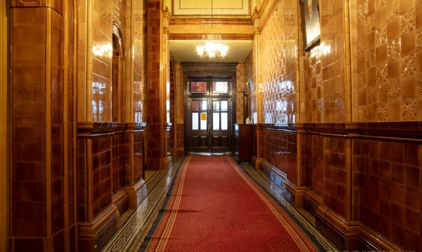 tiled servant corridor film location