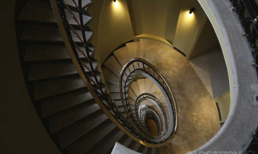 spiral staircase long film location London