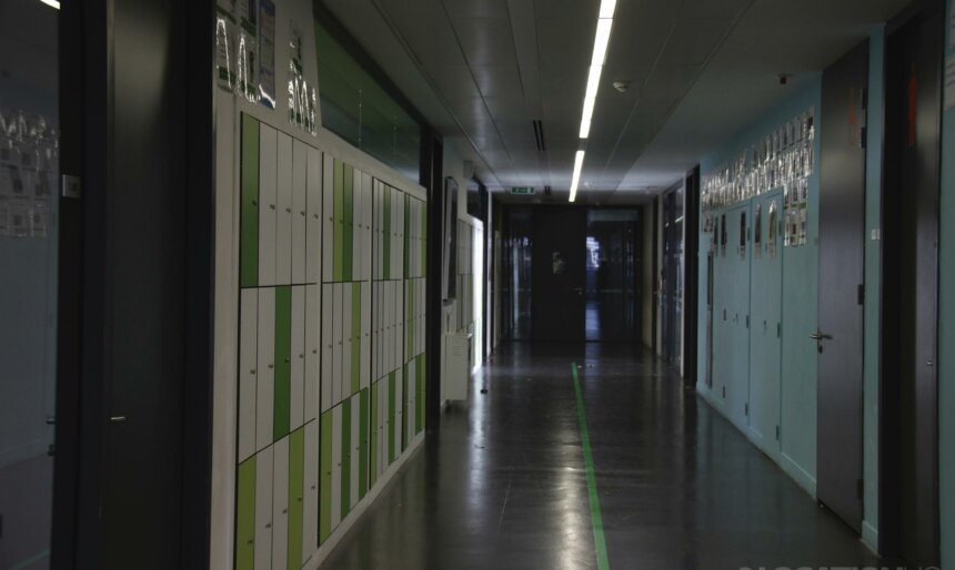 School lockers filming