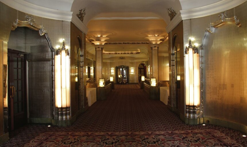 art deco ballroom hotel lobby filming empty disused vacant image 1