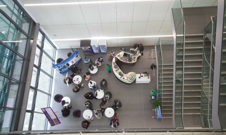 office lobby film location