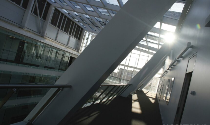 ultra Modern school skylight lobby