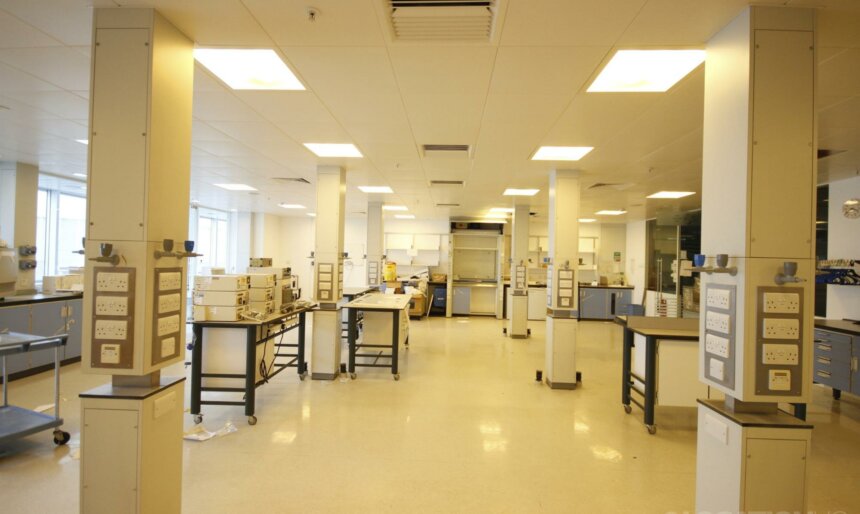 lab laboratory filming UK England