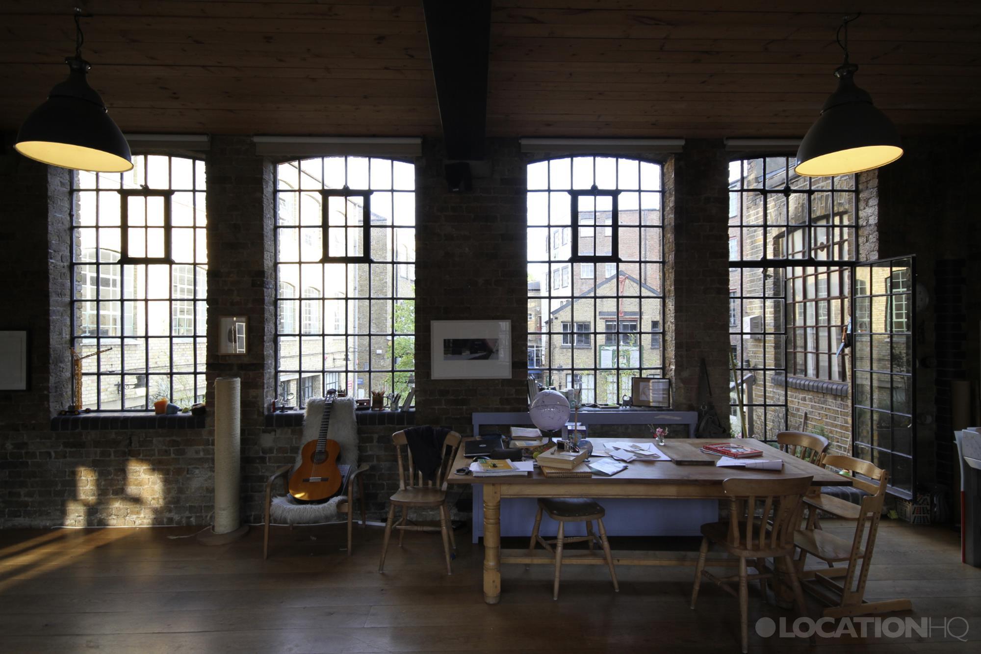Premium Photo | Industrial loft design of office interior