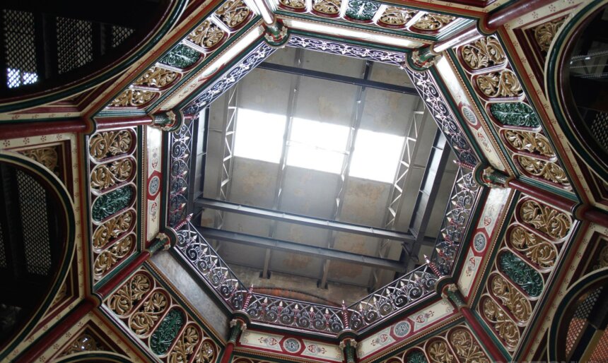 Iron spiral staircase