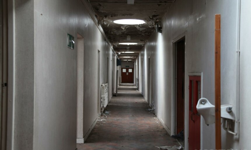 Industrial corridor filming
