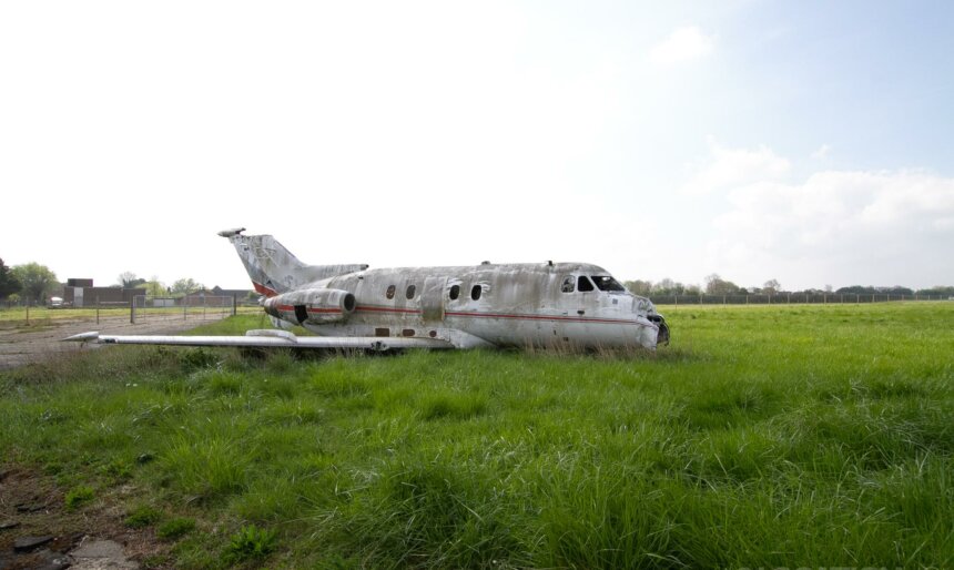 derelict private jet plane film location