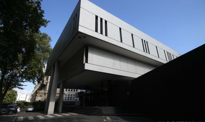 The Concrete Flat Roofed Building