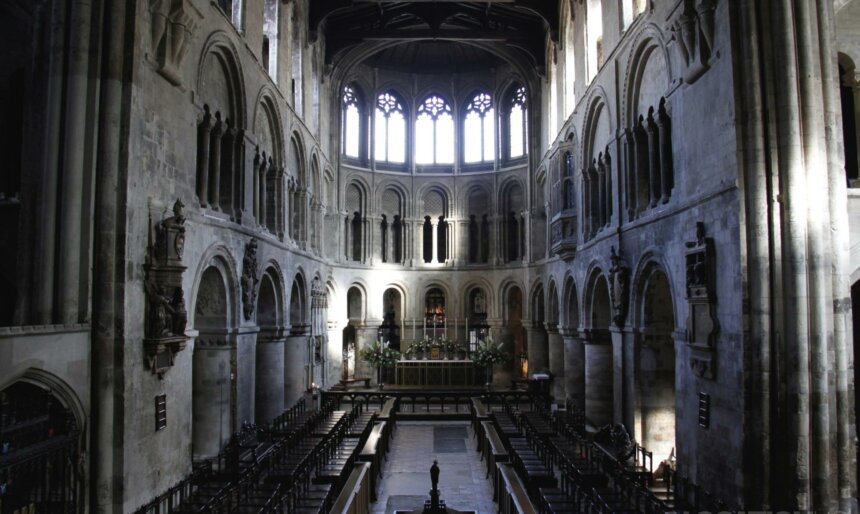 The Gothic Romanesque Church with Vaults