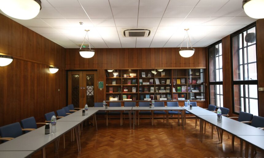 1950s retro office block filming London