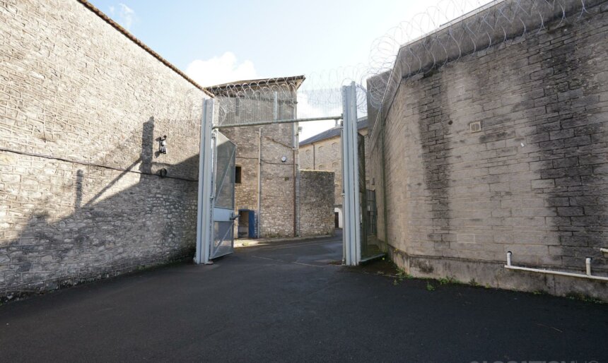 Prison gates filming