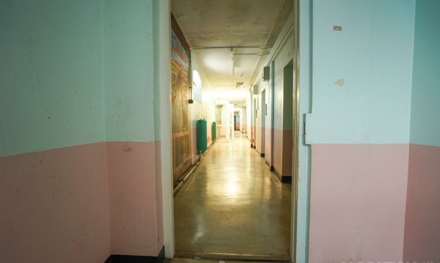 Prison corridor filming