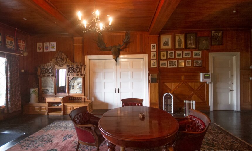 Furniture in the Scandi style lodge