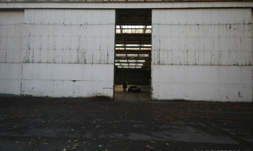 Vintage military Aircraft Hangar