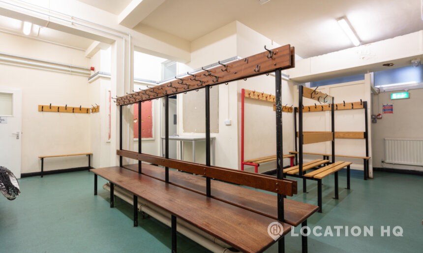 school changing room filming London