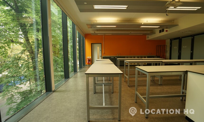 modern classroom filming