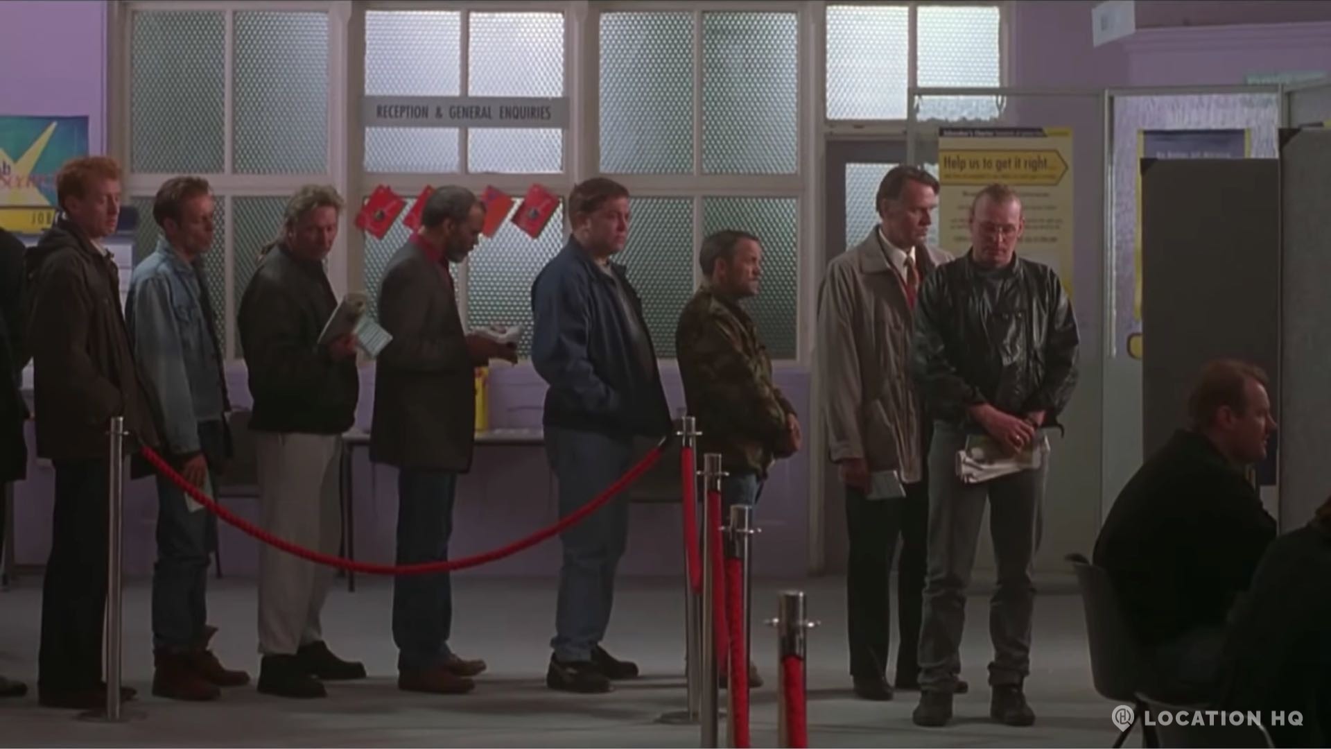 The iconic Job Centre scene from the Full Monty