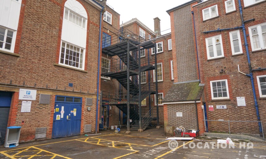 Fire stairs cast iron