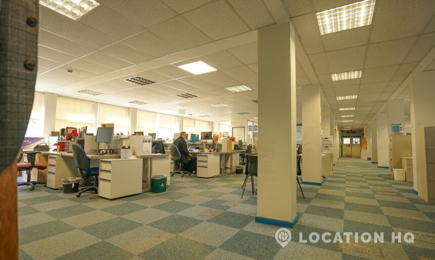 retro office filming