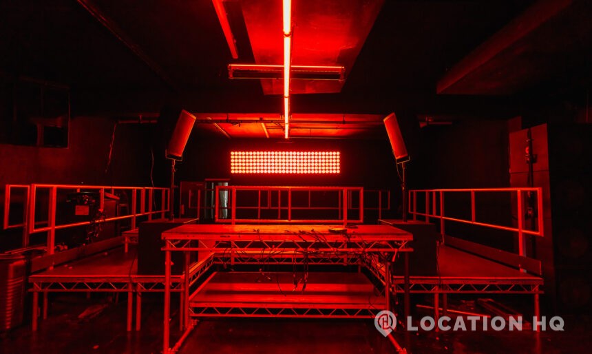 Clubvibe nighclub Empty London Warehouse Basement filming photoshoot advertising shoot