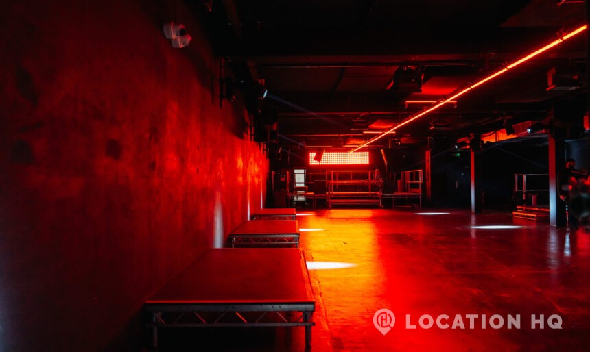 Clubvibe nighclub Empty London Warehouse Basement filming photoshoot advertising shoot