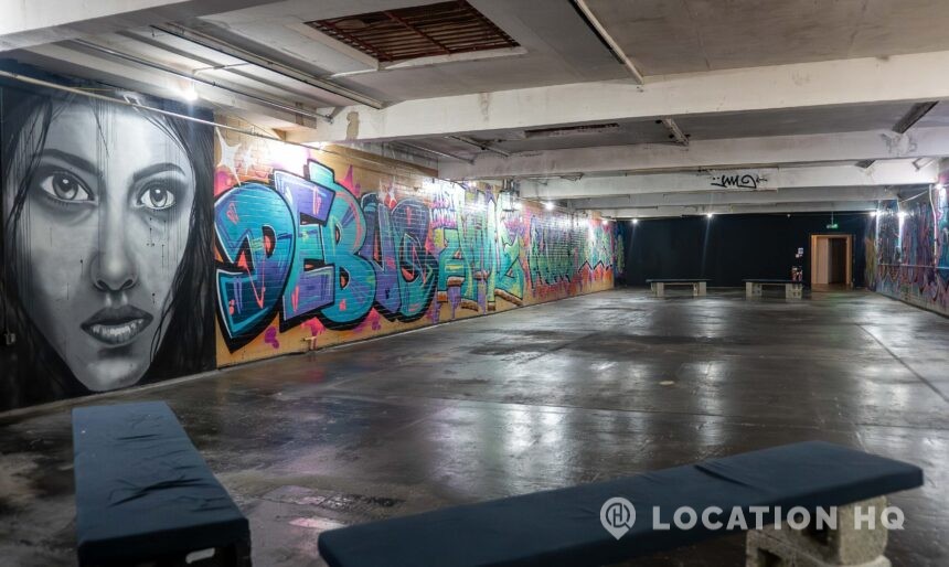 Street Art Underground Warehouse Interior Urban Graffiti Basement
