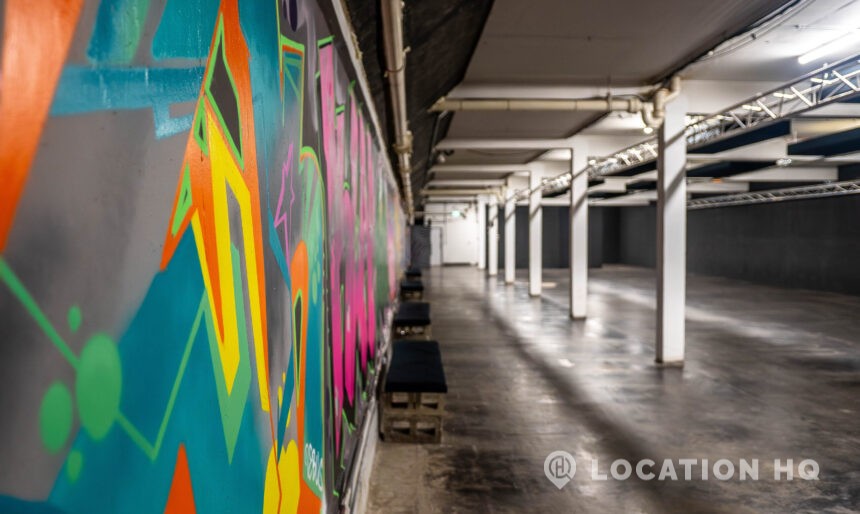 Street Art Underground Warehouse Interior Urban Graffiti Basement