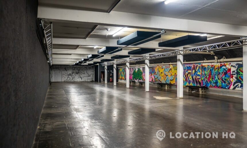 Street Art Underground Warehouse Interior Urban Graffiti Basement