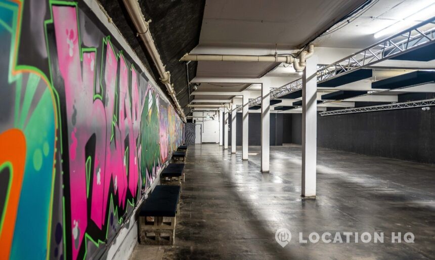 Street Art Underground Warehouse Interior Urban Graffiti Basement