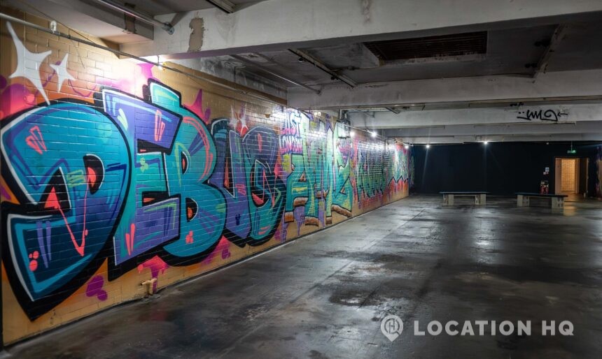 Street Art Underground Warehouse Interior Urban Graffiti Basement