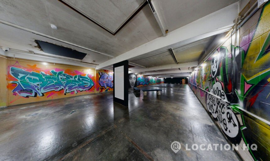 Street Art Underground Warehouse Interior Urban Graffiti Basement
