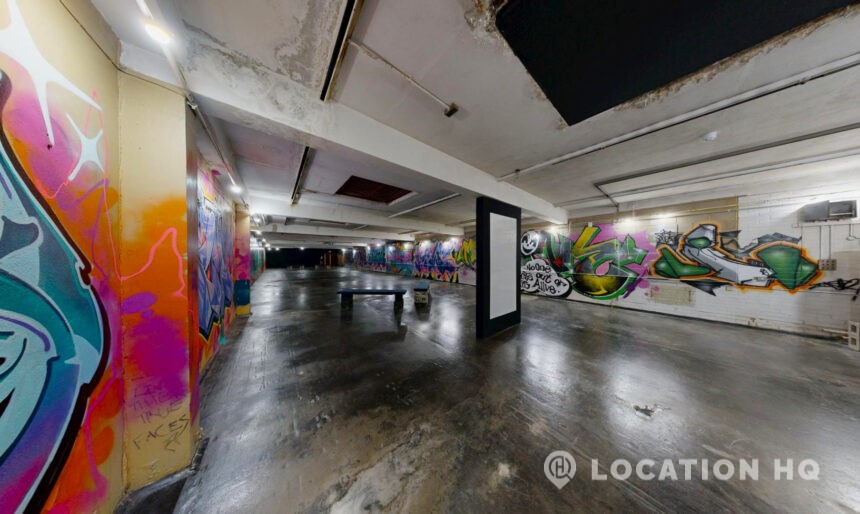 Street Art Underground Warehouse Interior Urban Graffiti Basement