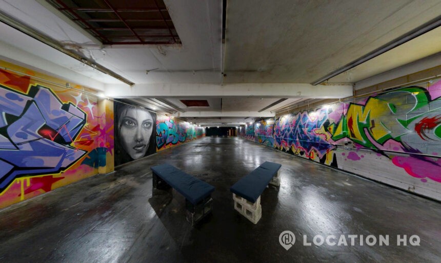 Street Art Underground Warehouse Interior Urban Graffiti Basement