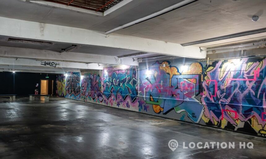 Street Art Underground Warehouse Interior Urban Graffiti Basement
