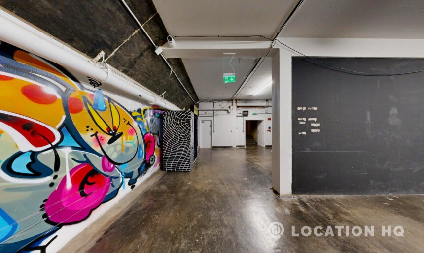 Street Art Underground Warehouse Interior Urban Graffiti Basement