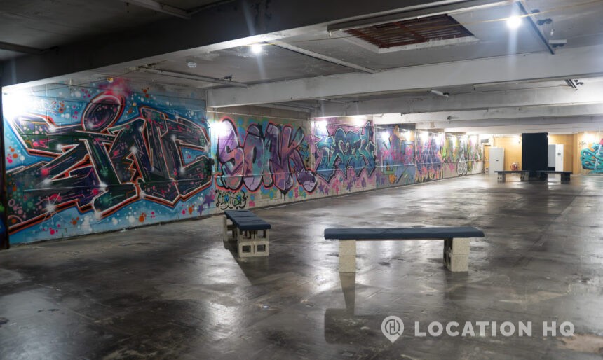 Street Art Underground Warehouse Interior Urban Graffiti Basement