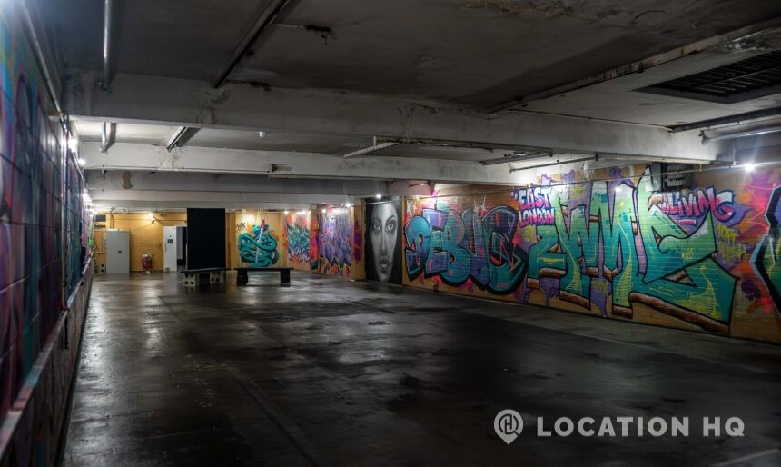 Street Art Underground Warehouse Interior Urban Graffiti Basement