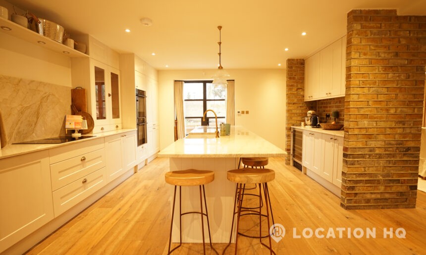 Kitchen island filming