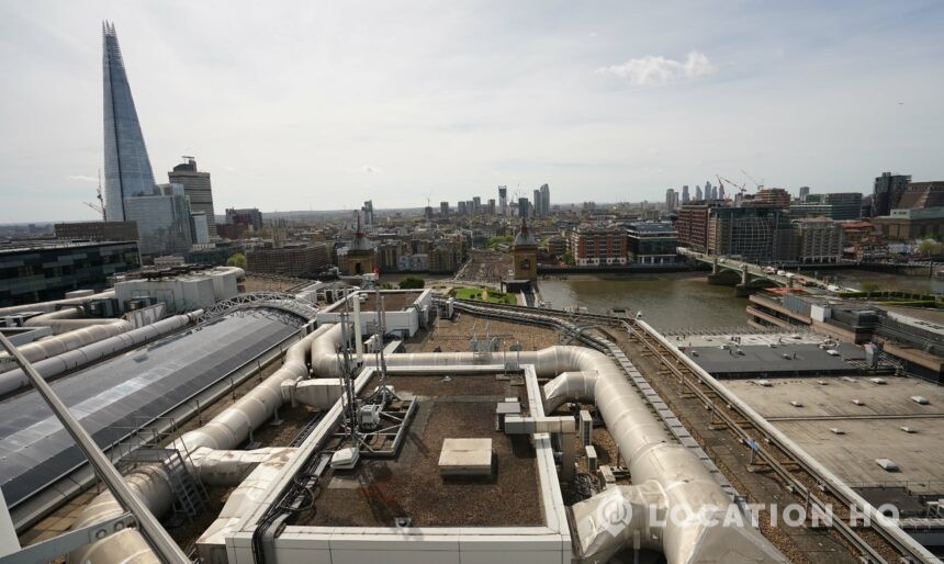 Industrial rooftop roof top roof-top filming